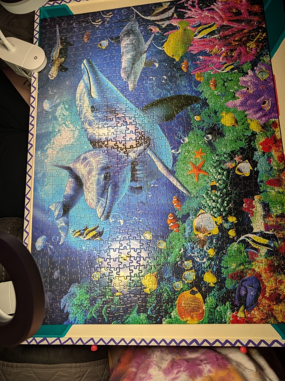 Dolphin Reef 1000-Piece Puzzle - Blue & Green - Picture 3 of 3